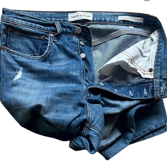 Aritzia Denim Forum The Arlo High Rise Straight Jeans Raw
Hem Cropped Size 30 - Picture 6 of 13